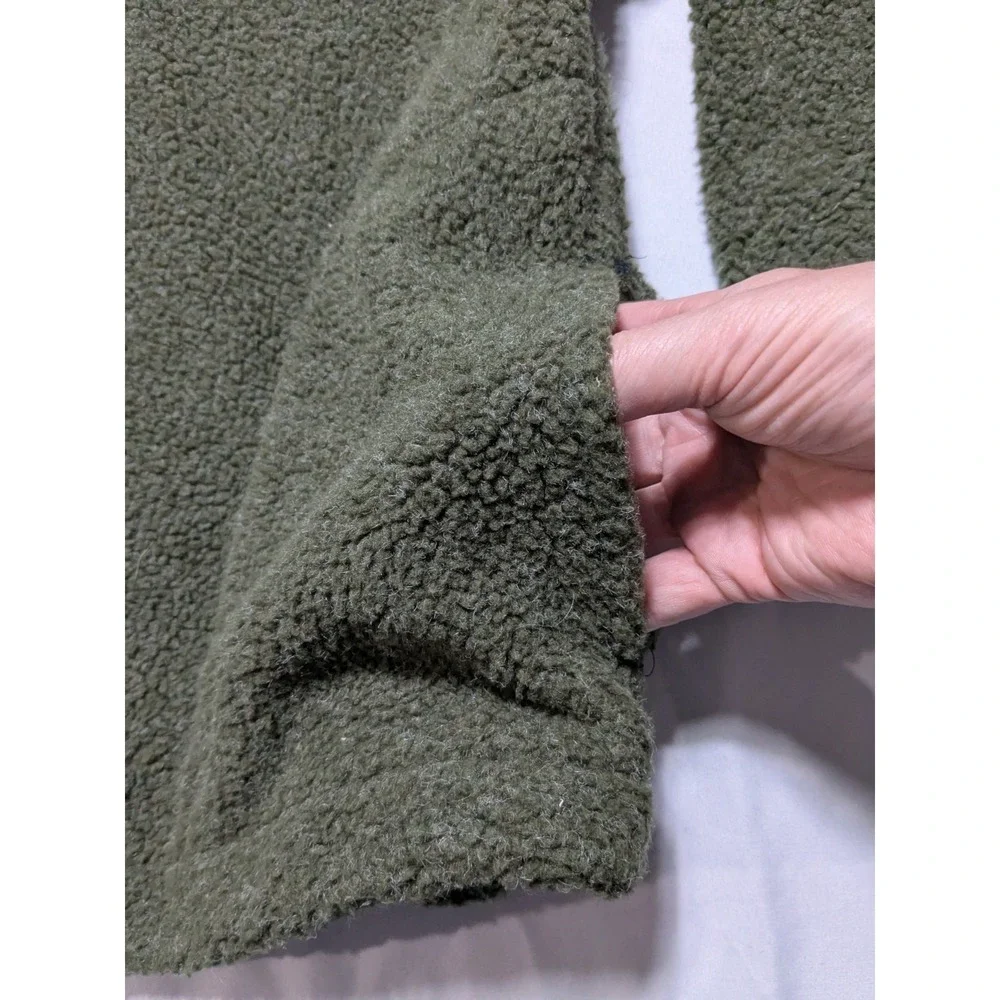 Black‎ Mountain Fleece Full Zip Mock Neck Green Jacket  - Men XL Made In USA - Picture 14 of 16